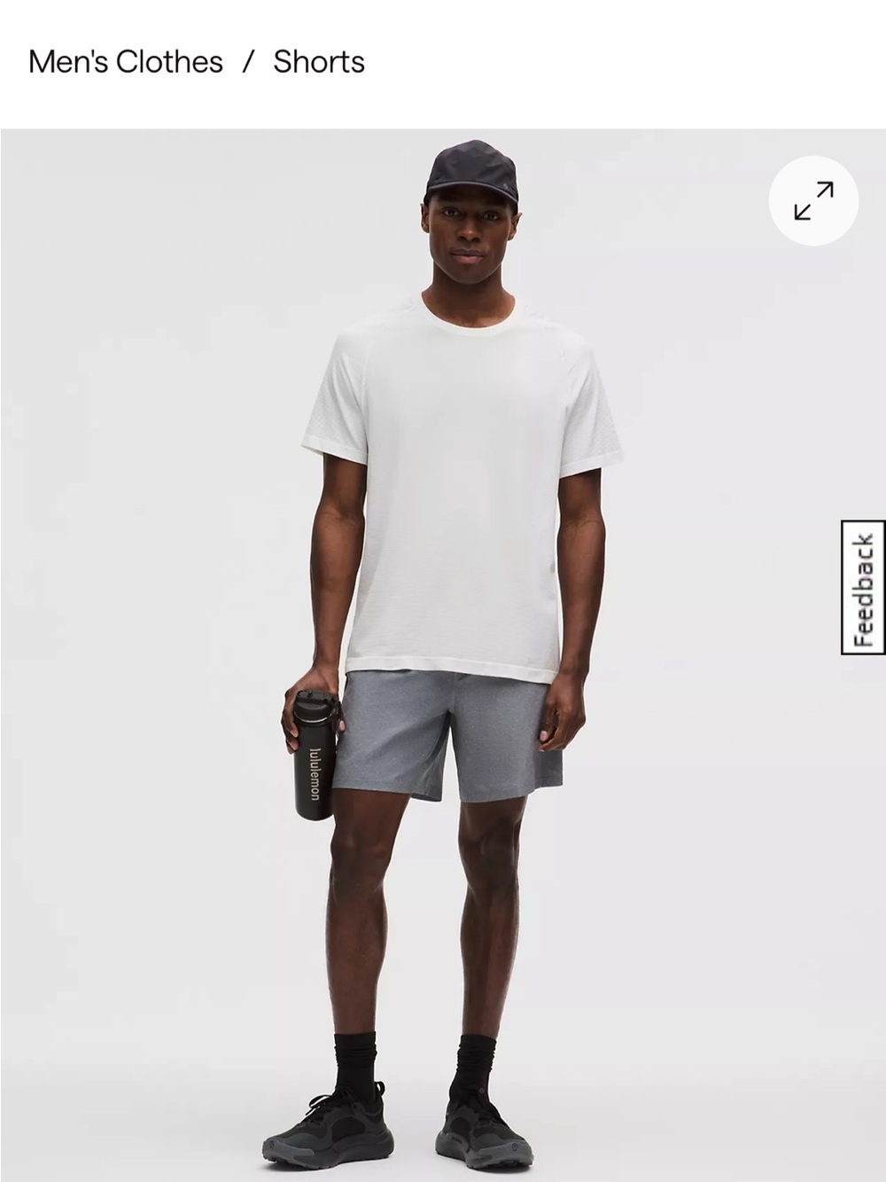 lululemon athletica Men's Pace Breaker Grey Athletic Shorts
